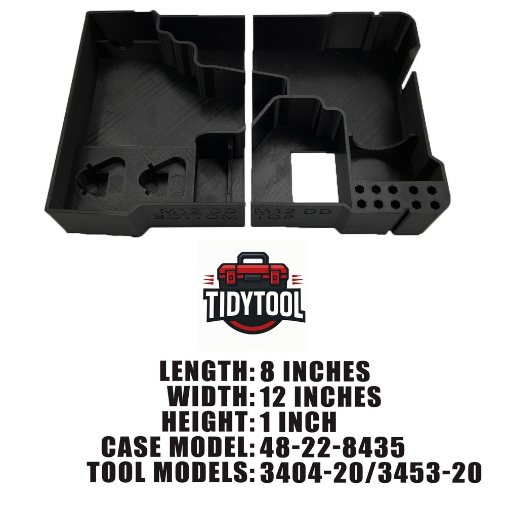 M12 Fuel Drill Driver Organizer For Milwaukee Compact Packout
