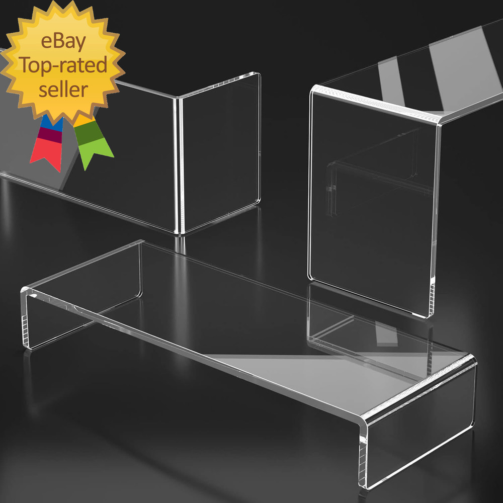 Acrylic Display Riser 6 Pcs 12" Large Acrylic Risers Thickened to 5Mm Clear