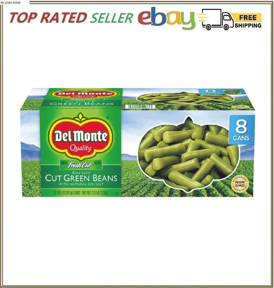 8 PACK - Del Monte Cut Green Beans - 14.5 oz Each