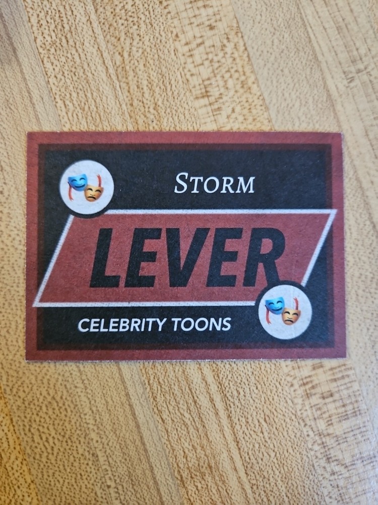 Storm Lever Custom Signed Card - Celebrity Toons