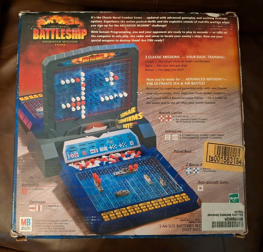 Milton Bradley Electronic Battleship Advanced Mission Tested Working