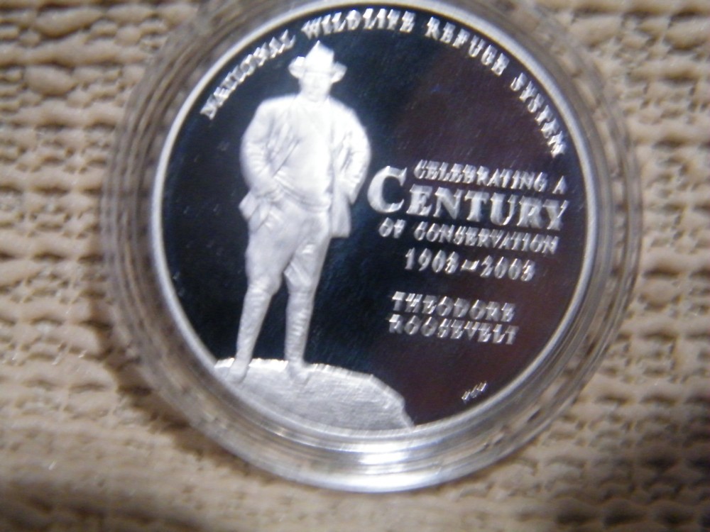 2003 WILDLIFE REFUGE BALD EAGLE SILVER COMM ASW.77 cd22