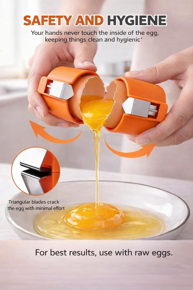 3 PCs Egg Shell Opener Egg Separator for Raw Eggs