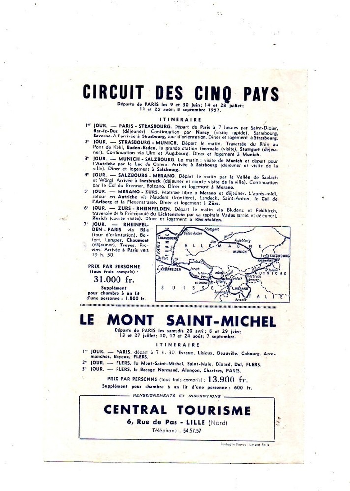 1957 ADVERTISEMENT BUS TRAVEL