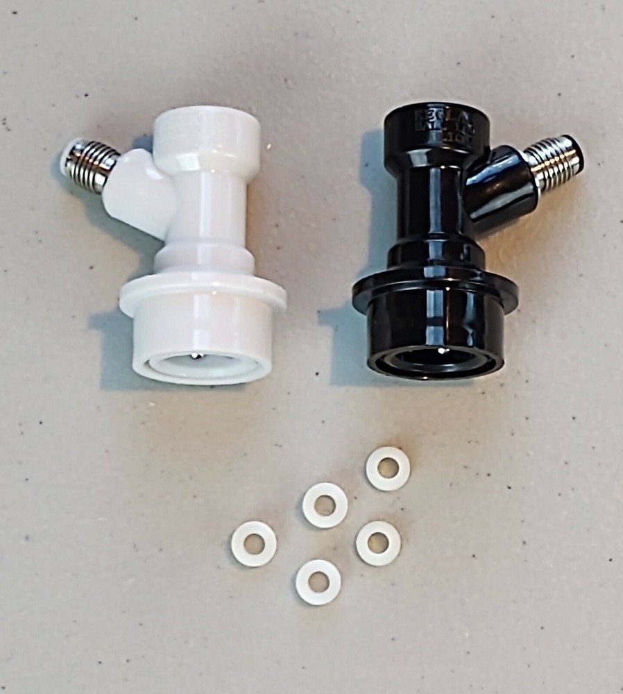 Ball Lock Disconnect (Gas In, Beverage Out Pair) Flare Connection w/flare washer