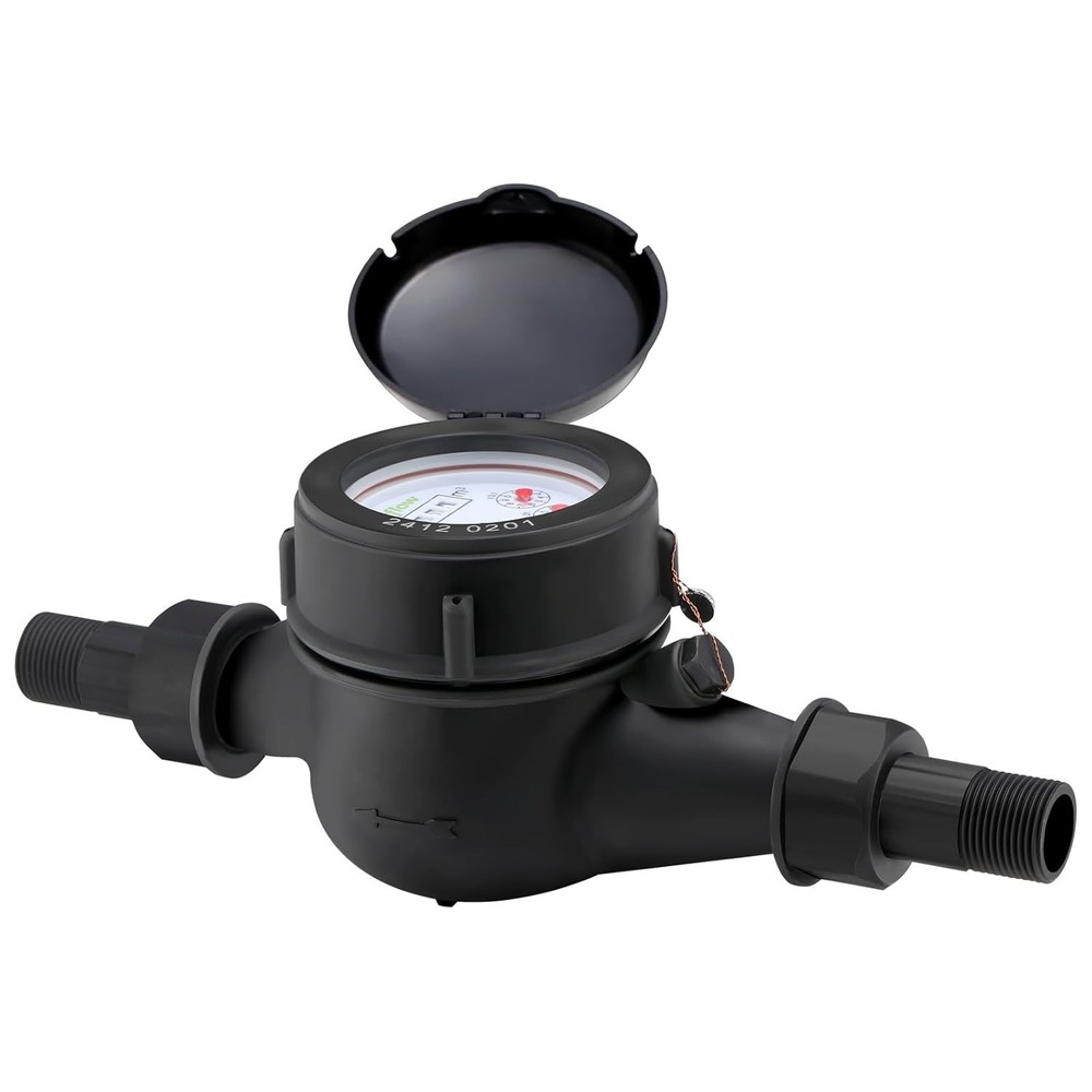 DN20 Water Meter 3/4" NPT, ISO4064 Certification Cubic Water Flow Meter, Cold...
