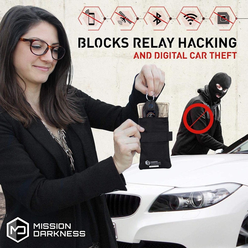 Faraday Bag for Keyfobs 2 Pack RF Shielding Protective Case Mission Darkness