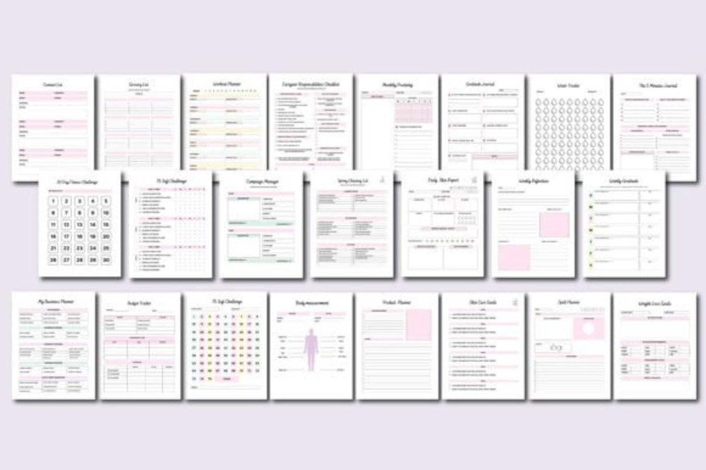 50 Editable Canva Planners Template