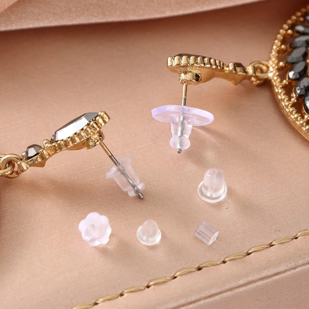 Silicone Rubber Earring Stoppers 600pc Clear