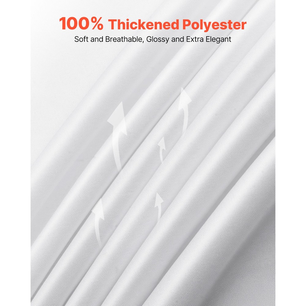 Uimoso 60x102 Inch White Rectangular Tablecloth for Weddings, Parties, 10 Pack