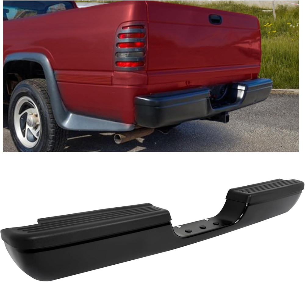 Assembly Rear Bumper Compatible with 1994-2002 Dodge Ram 1500 2500 3500 Fleetsid