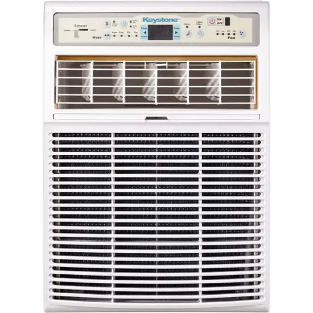Keystone KSTSW08B 8,000 BTU 115-Volt Casement Window Air Conditioner, White,