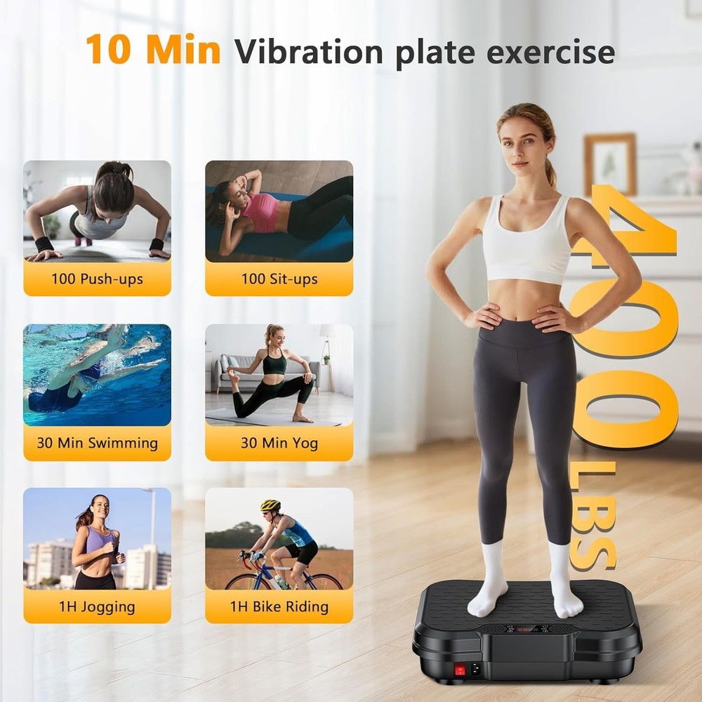 Vibration Plate Exercise Machine,Vibrating Platform for Lymphatic Drainage wi...