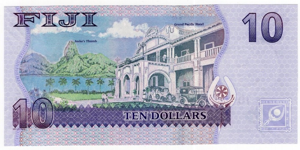 FIJI P-111b 10 Dollar 2011 UNC