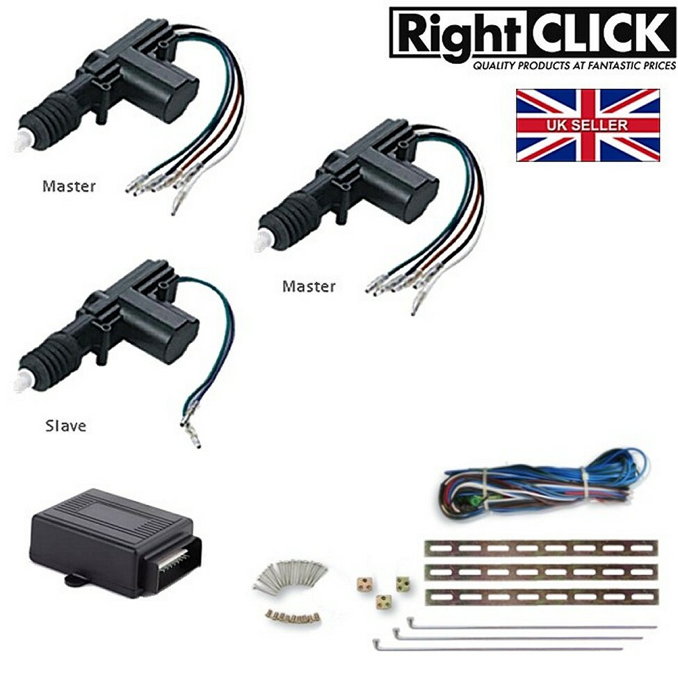 UNIVERSAL 3 Door Central Locking Kit (2 Master + 1 Slave) CL2M1S