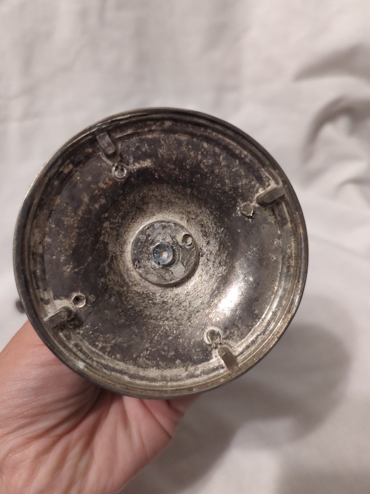 Vintage Silver Plated Pedestal Mirror Cute