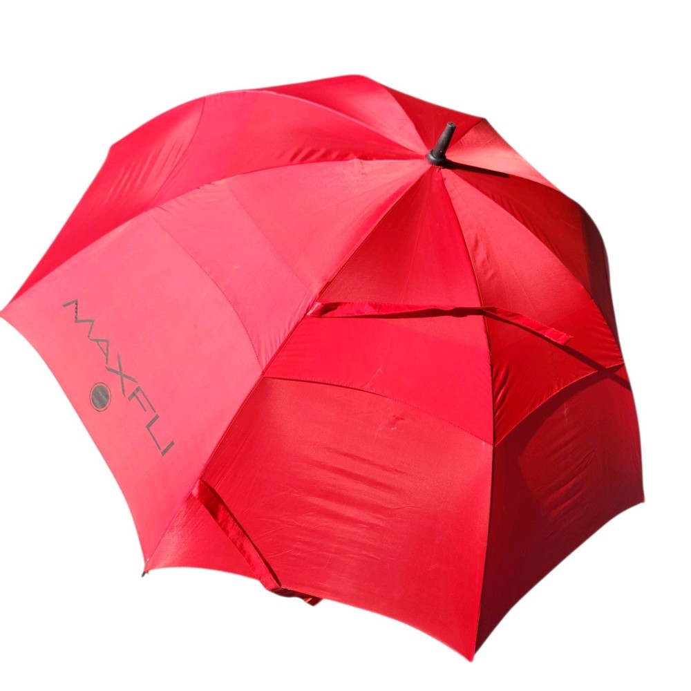 MaxFli Golf Umbrella Double Canopy 68" Large Red On Red