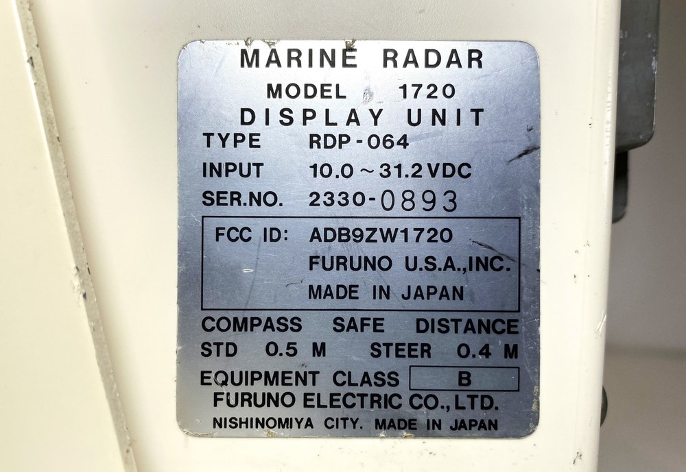 Furuno RDP-064 CRT DISPLAY ONLY for 1720 System *Tested*