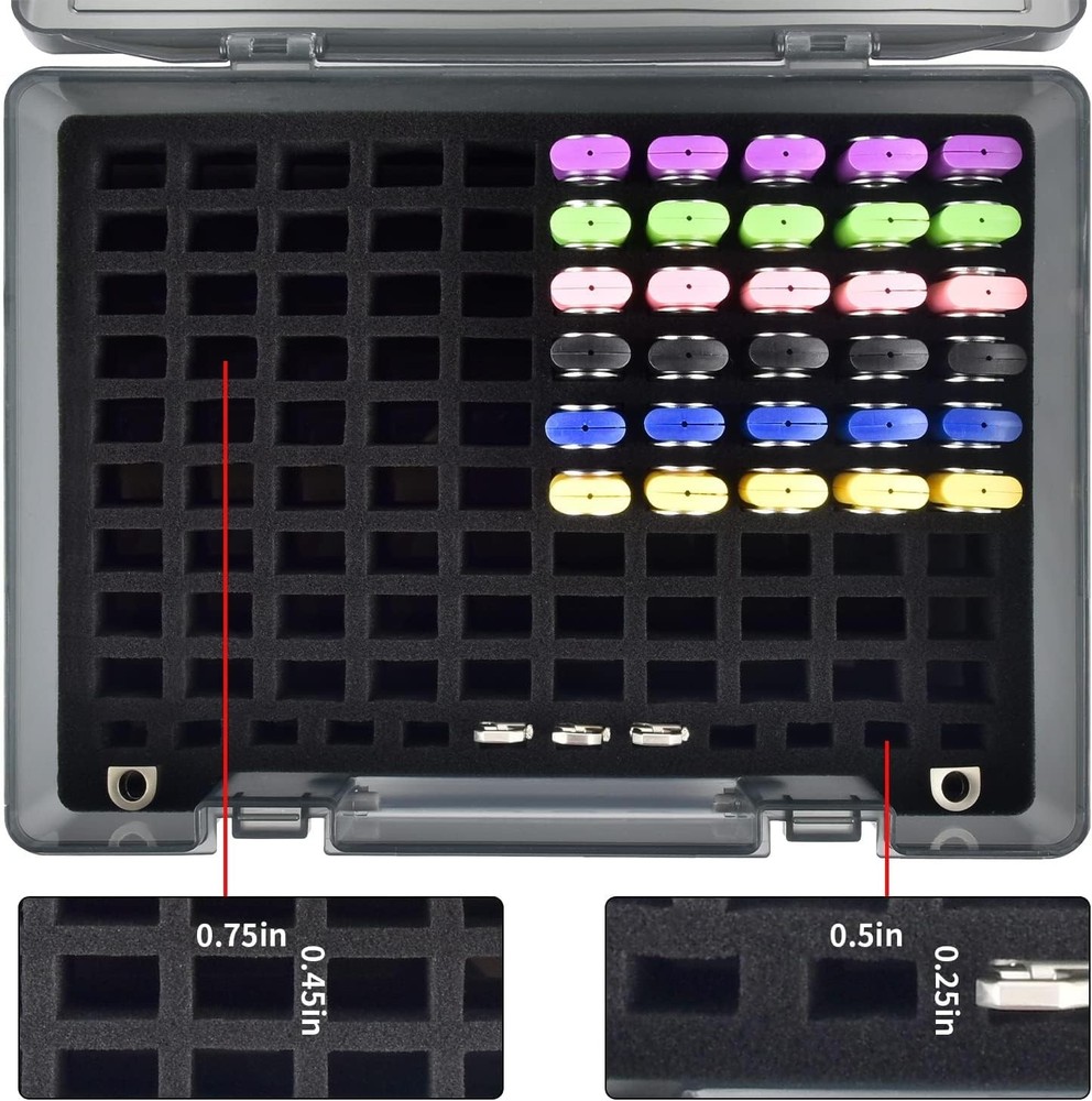 Flash Drive Case USB Memory Stick SD Card Storage Organizer- Holds Grey