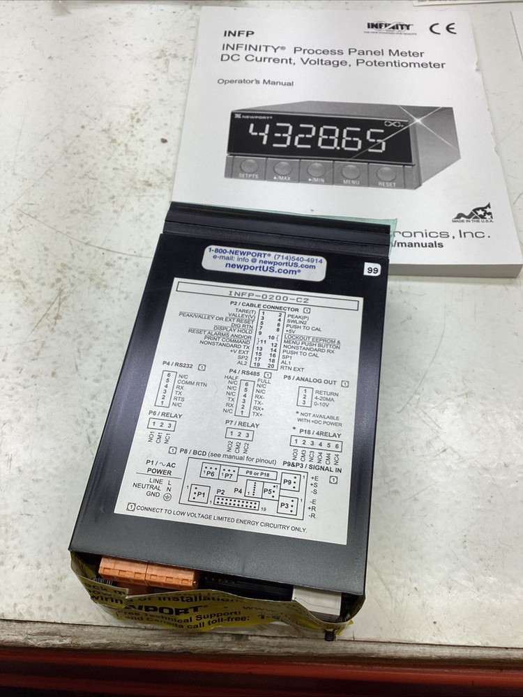 Newport Electronics Infinity Process Panel Meter INFP-0200-C2 NIB