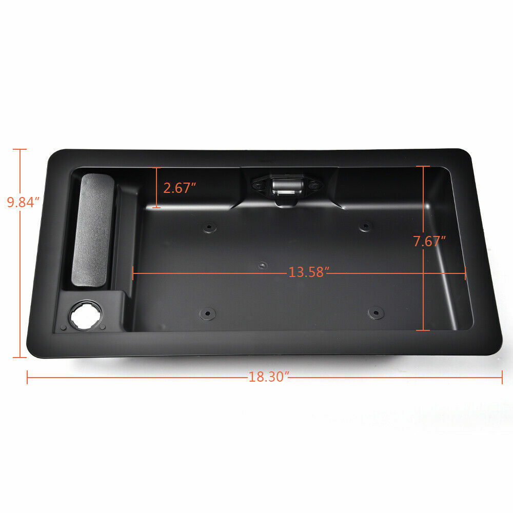 Fit For Ford E150 E250 E350 Rear Cargo Door Handle License Plate Bracket Black