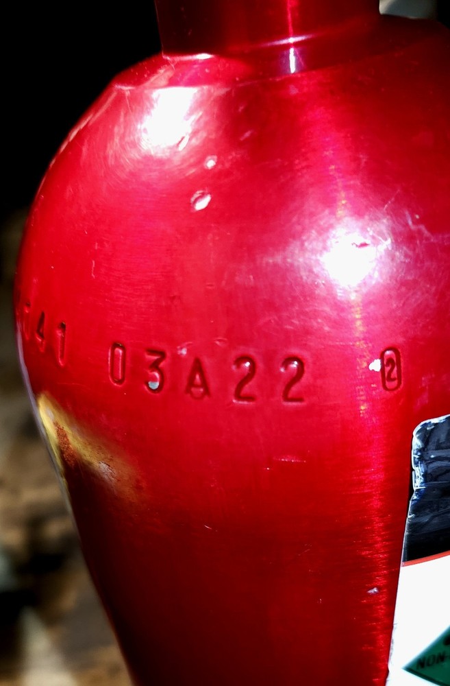 Red Brushed Aluminum Cylinder 1800psi Max