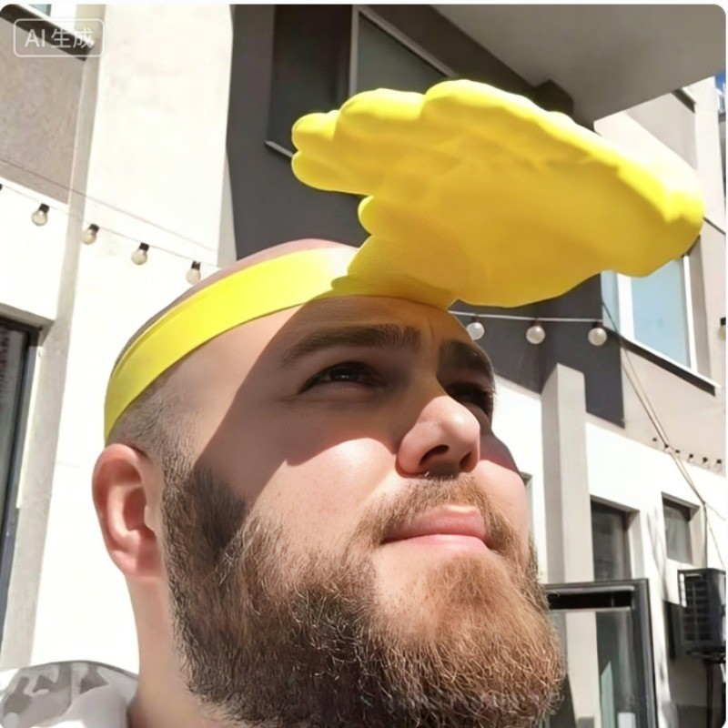 Finger sunshade cap, a sunshade cap that doesn't require holding with hands