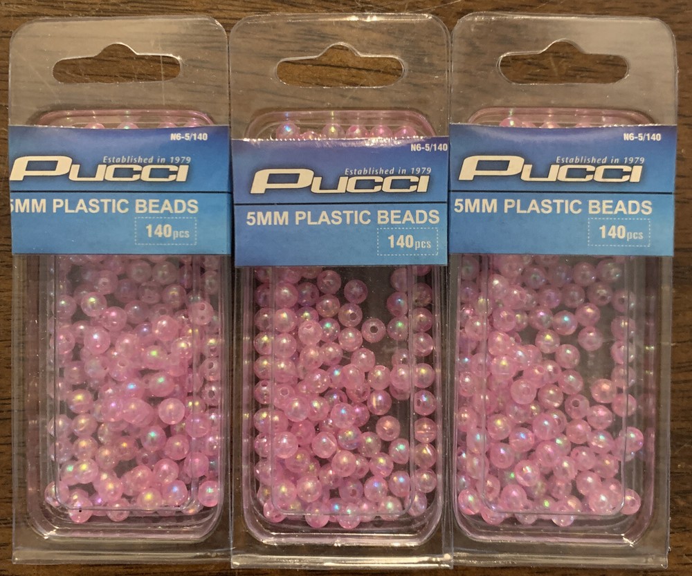 3 Packs Pucci 5 MM Beads Pink