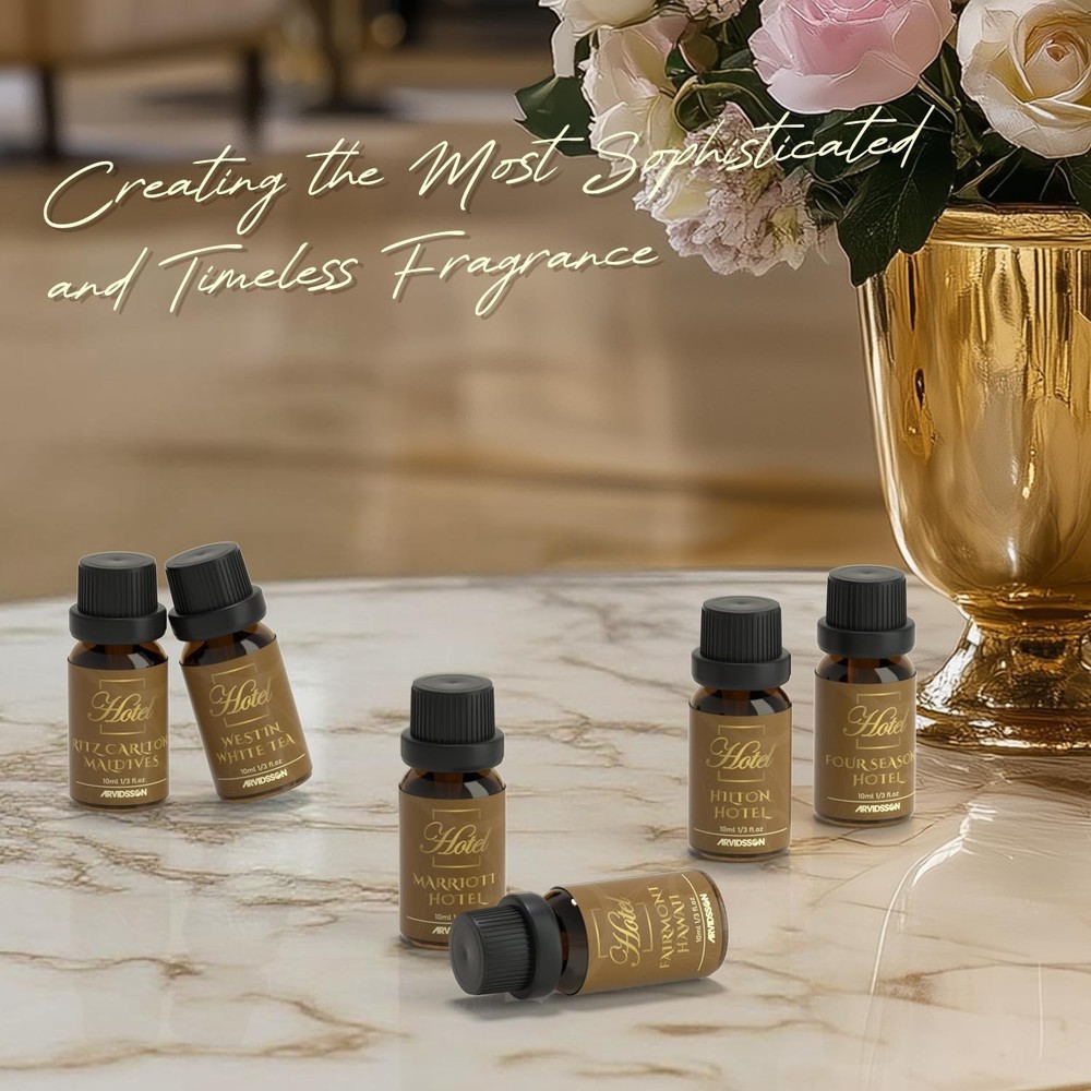 ARVIDSSON Hotel Diffuser Oils Gift Set - Hotel Essential Oils for Diffuser, L...