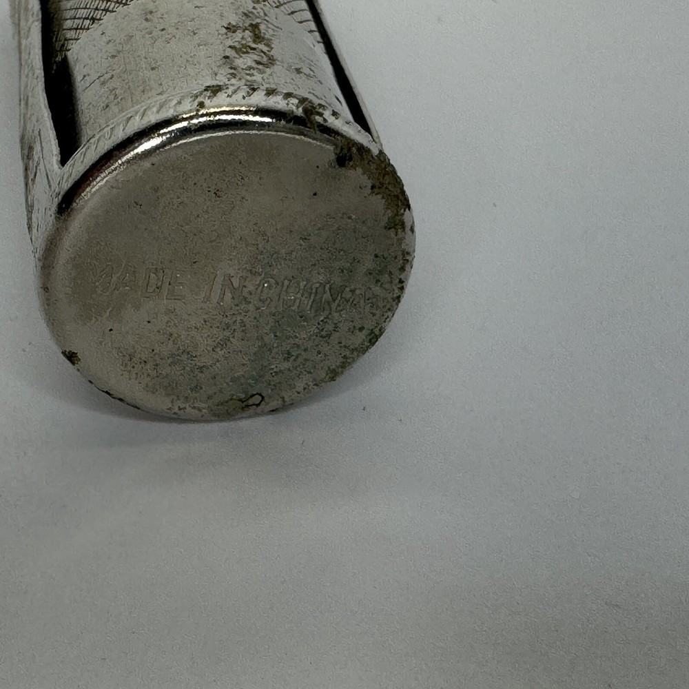 Waterproof Match Safe Keeper Holder Vintage Silver Tone Metal
