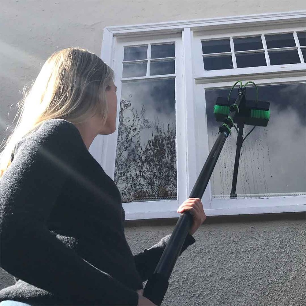 20FT Water Fed Pole Kit w/ Squeegee for Window & Solar Panel Cleaning Washer