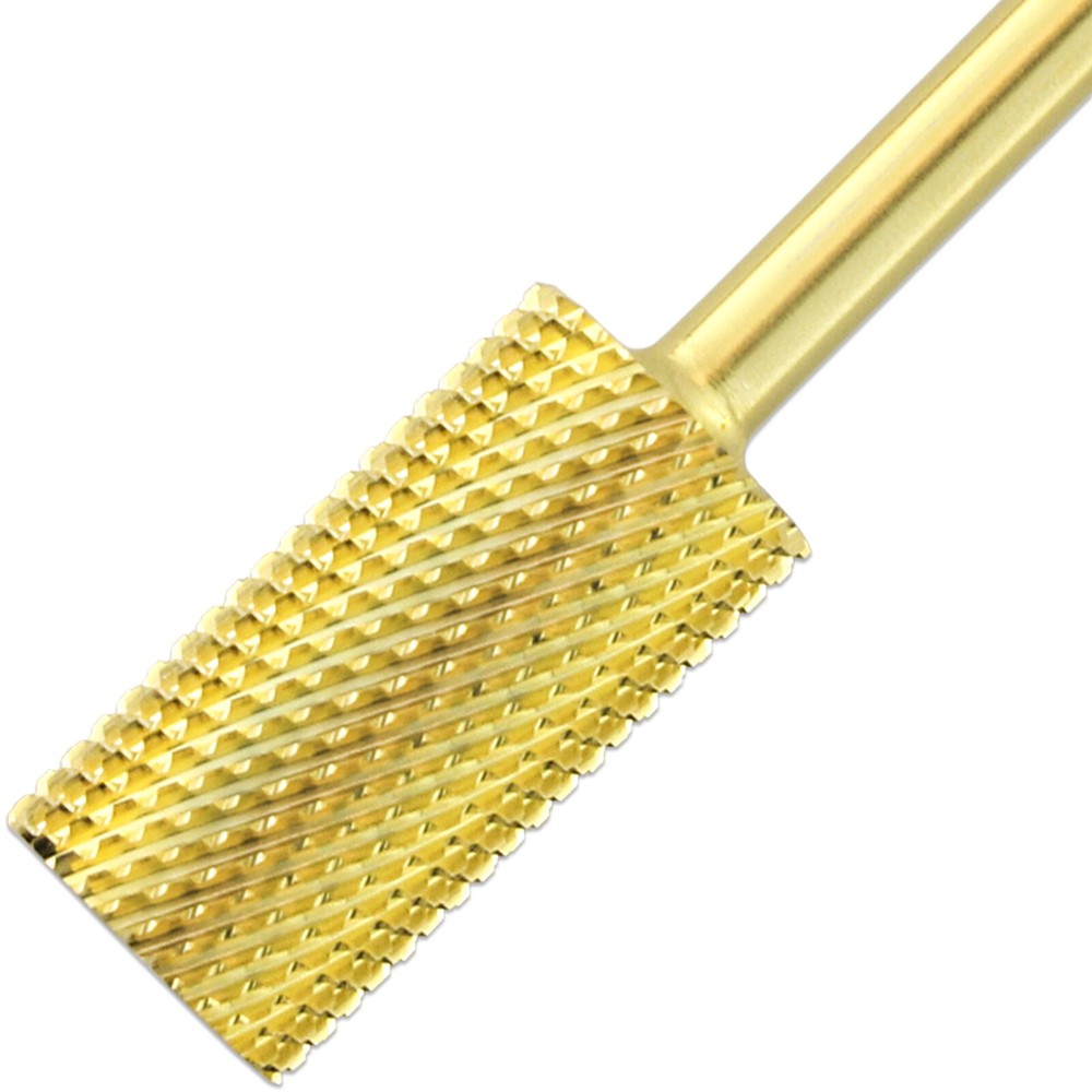 Professional Gold Large Barrel Nail Drill Bit Medium Grit