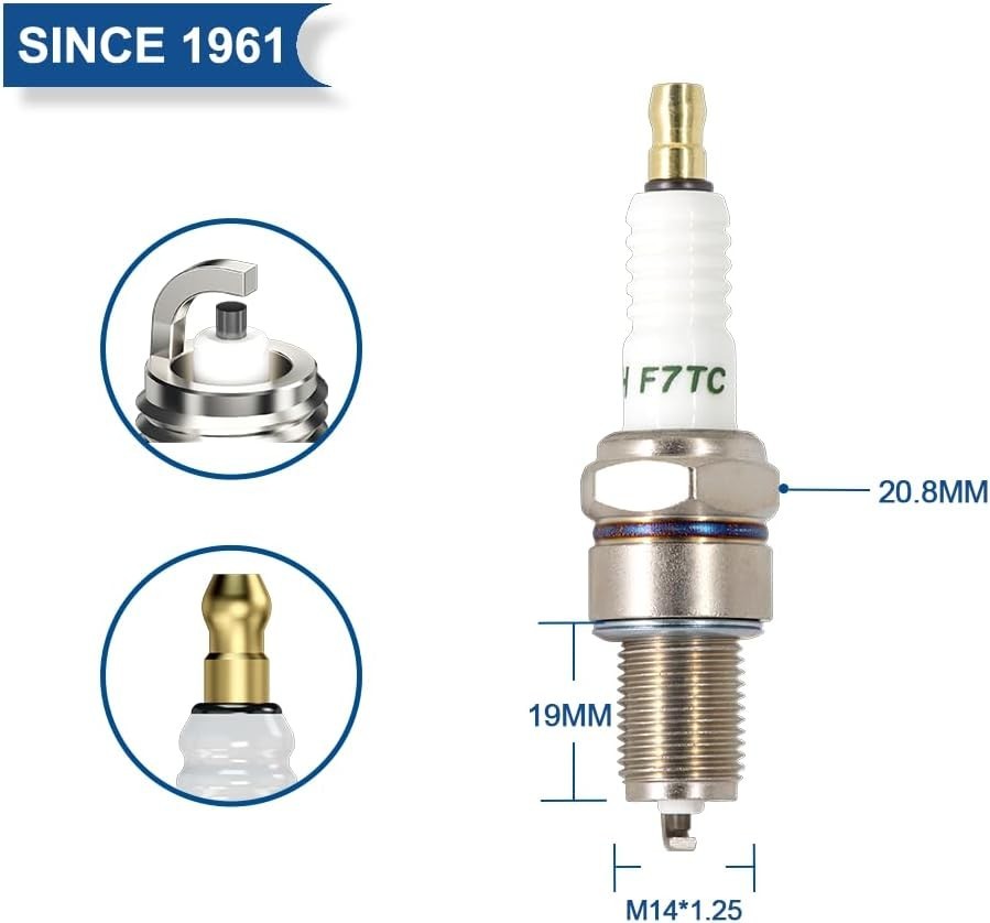 TORCH F7TC Spark Plug Replace for 3785 BP7ES Spark Plug, Compatible with GX12