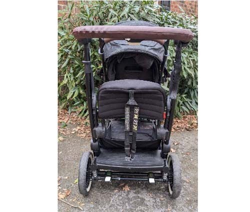 Austlen Entourage Luxury Single-to-Double Stroller Black Used