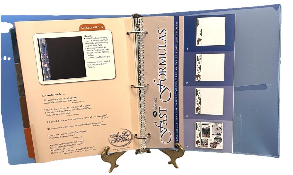 Creative Memories Page Patterns Organizer Scrapbooking 3 Ring Binder 2005