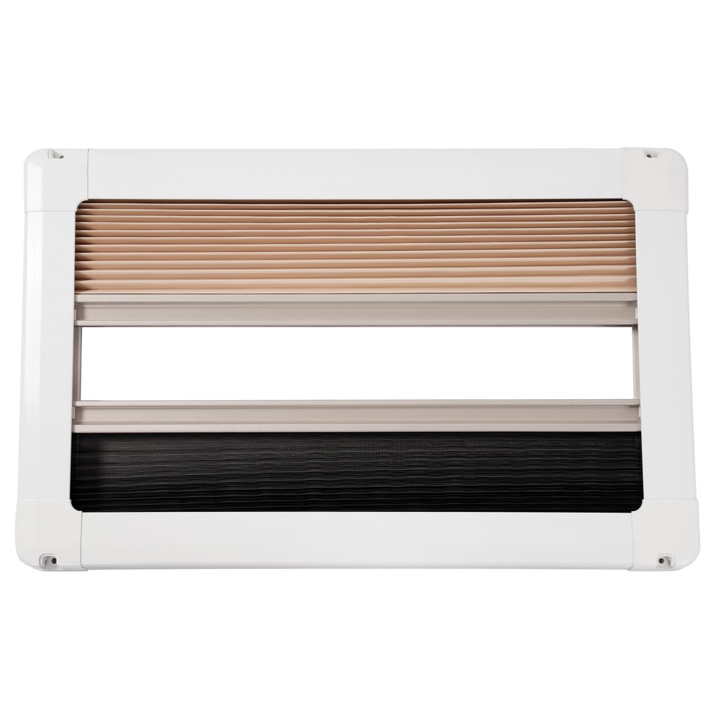 RV Window 20"X12" Aluminum RV Exit Window Glass Push Out Window W/ Blind Screen