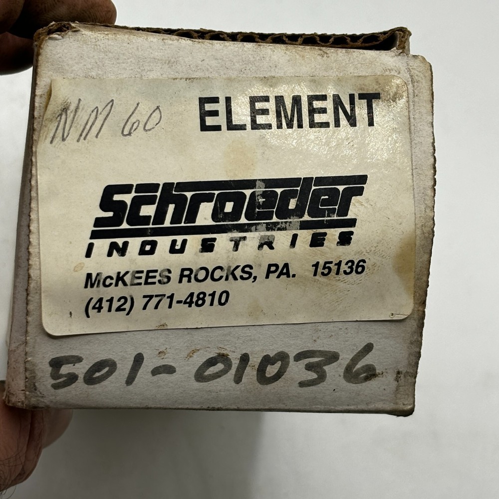 SCHROEDER INDUSTRIES 501-01036 HYDROULIC FILTER ELEMENT 50101036 FILTER NEW 🎯