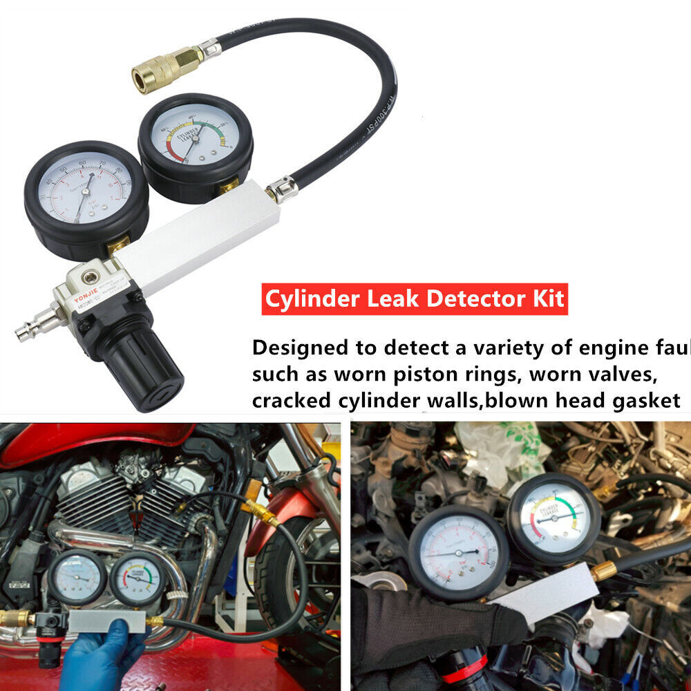 KUNTEC Cylinder Leak Down Tester Engine Compression Diagnostics Test Tool Kit