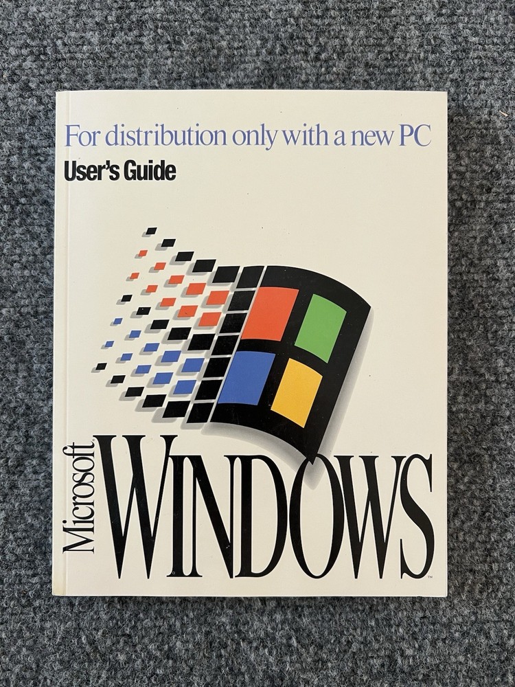 MICROSOFT WINDOWS 3.1 User's Guide Book (Vintage, 1993)