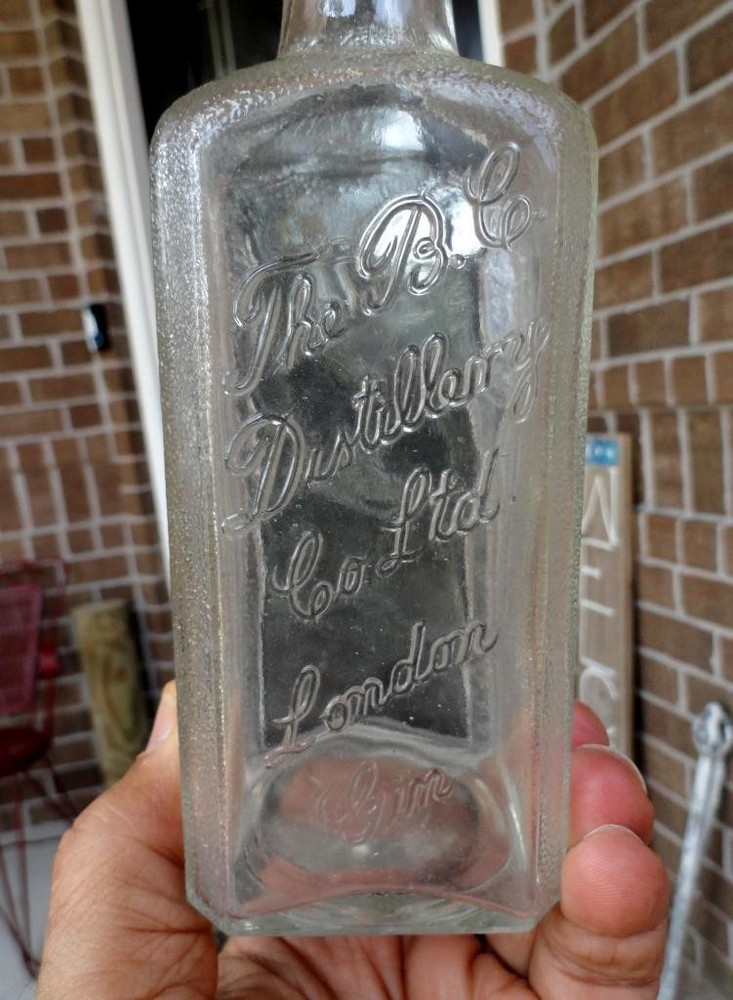 smaller empty B.C. Distillery Co. Ltd. LONDON GIN BOTTLE