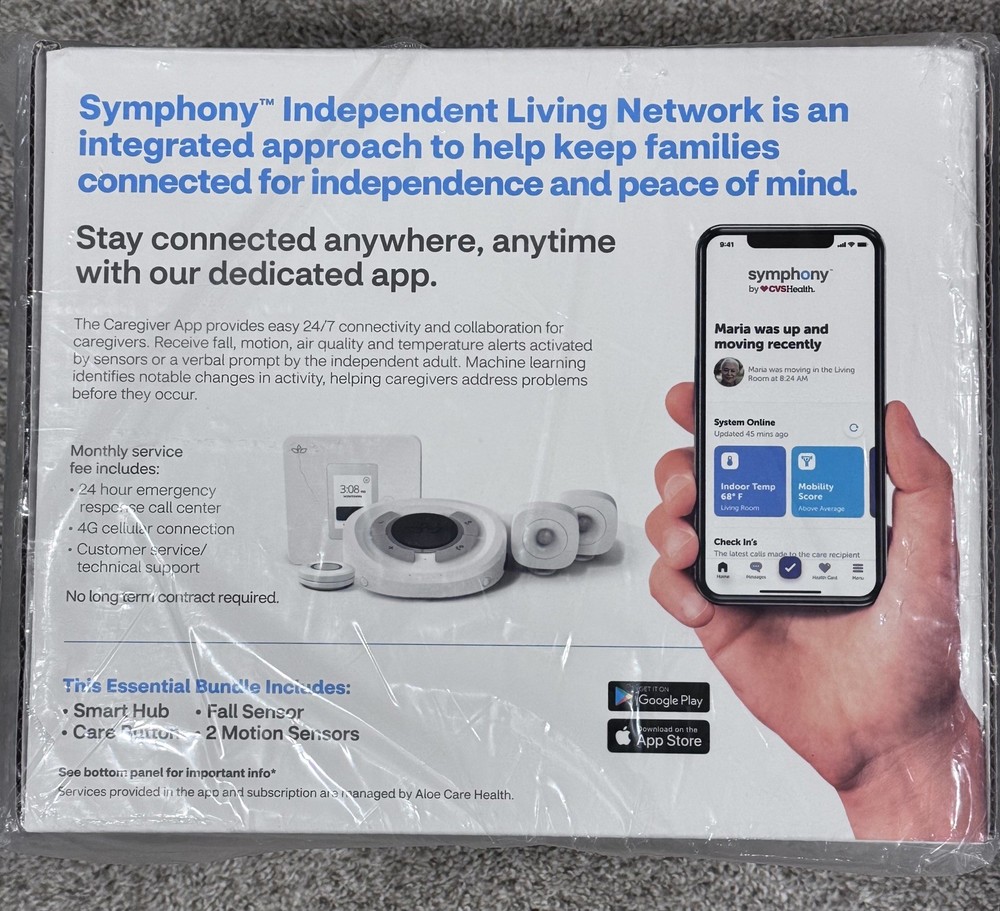 CVS Symphony Essential Bundle New Fall Sensor Motion Sensor Care Button