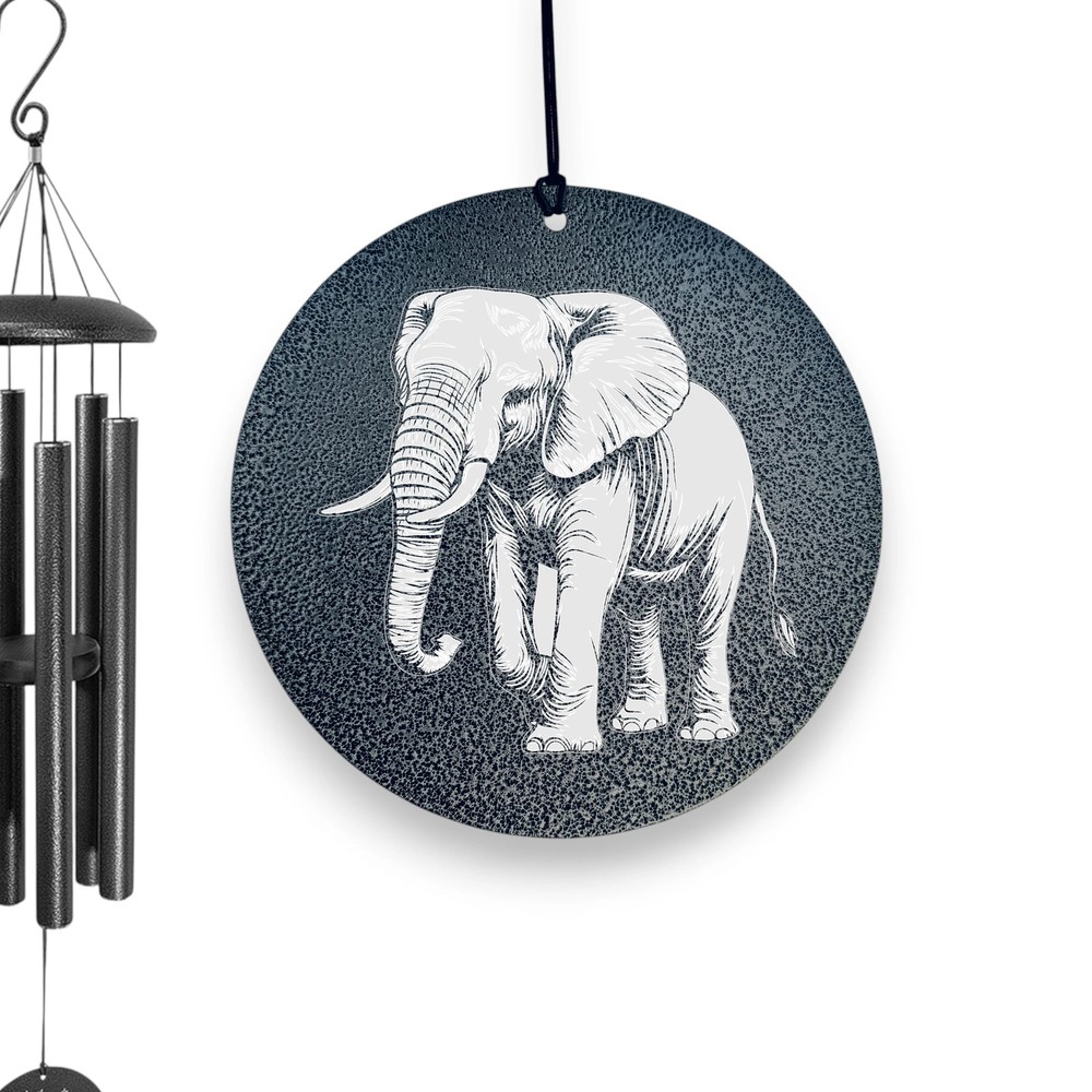 Wind Chime - Elephant - Black powder coated