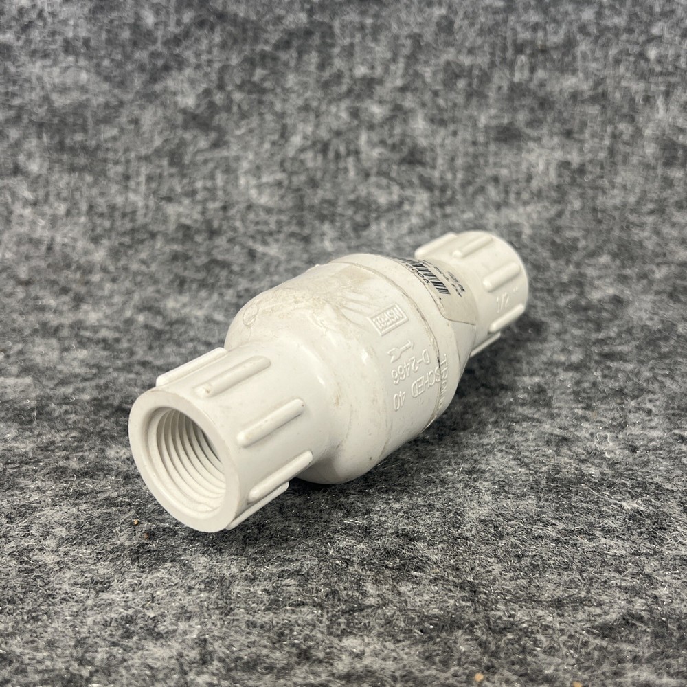 Flo Control 1001-05 IPS 1/2" PVC Spring Check Valve New