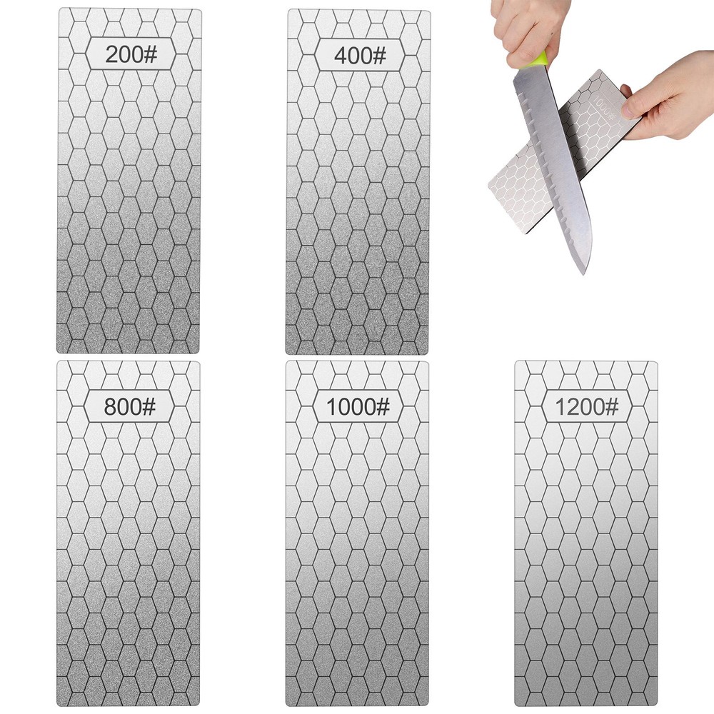 5pcs Diamond Sharpening Stone Knife Sharpener Grindstone Whetstone Kitchen Tools