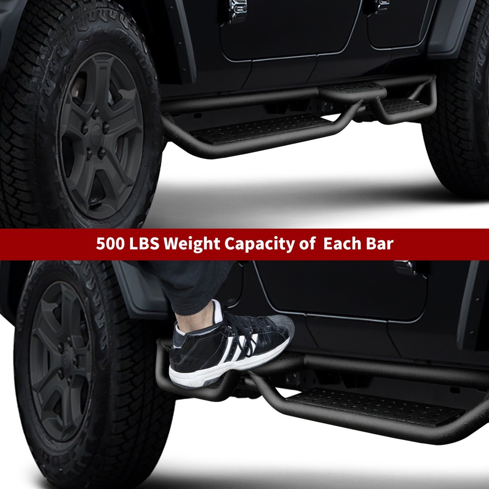 Running Boards for 2007- 2018 Chevy Silverado Double Cab 6" Side Step Nerf Bars