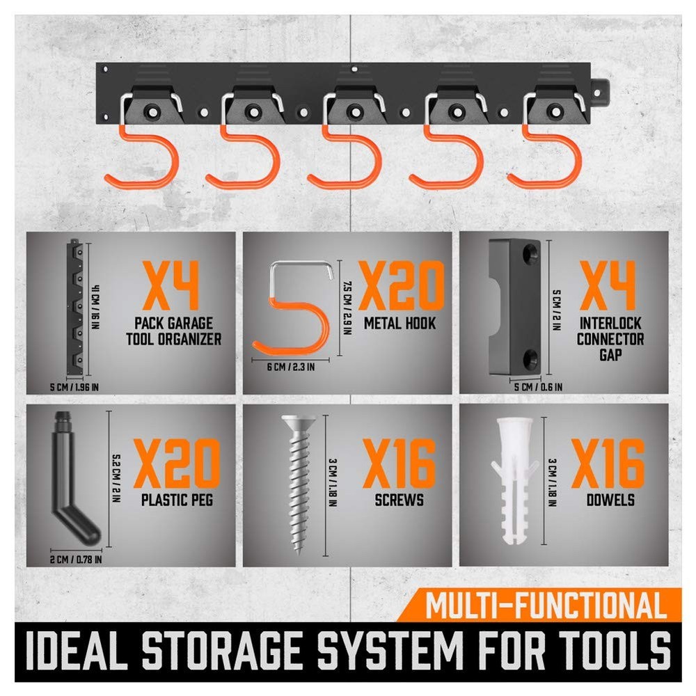 64 Inch Adjustable Storage System, 64 System--Black