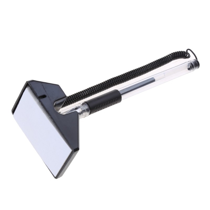 Black Security Pen 6pcs Secure Counter Pens with Adhesive Chain for Office Use