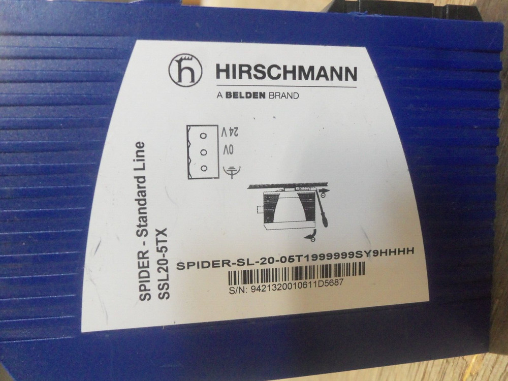 New Hirschmann SSL20-5TX SPIDER-Standard Line Ethernet Switch Din
