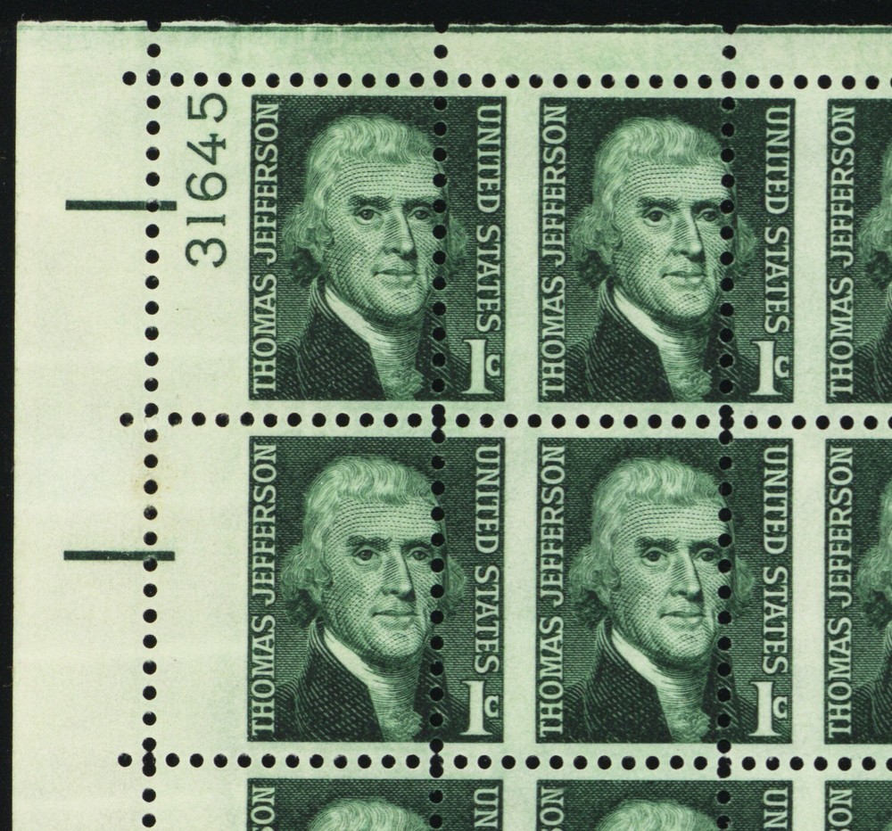 1278, Mint NH 1¢ - Large Misperforation Error Complete Sheet - Stuart Katz