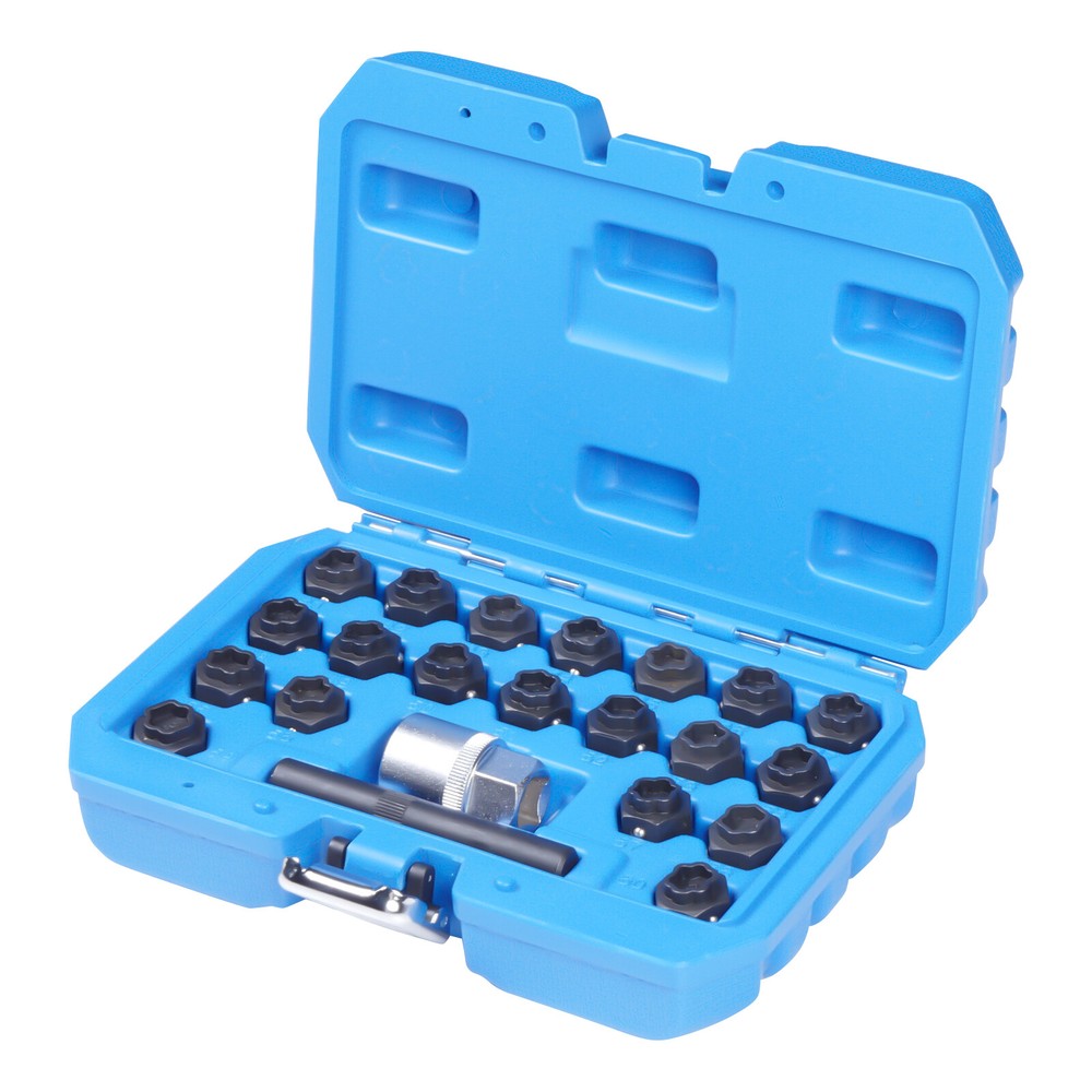 22pcs For BMW MASTER LOCKING WHEEL Anti-Theft NUT KEY SET REMOVAL LOCK Socket